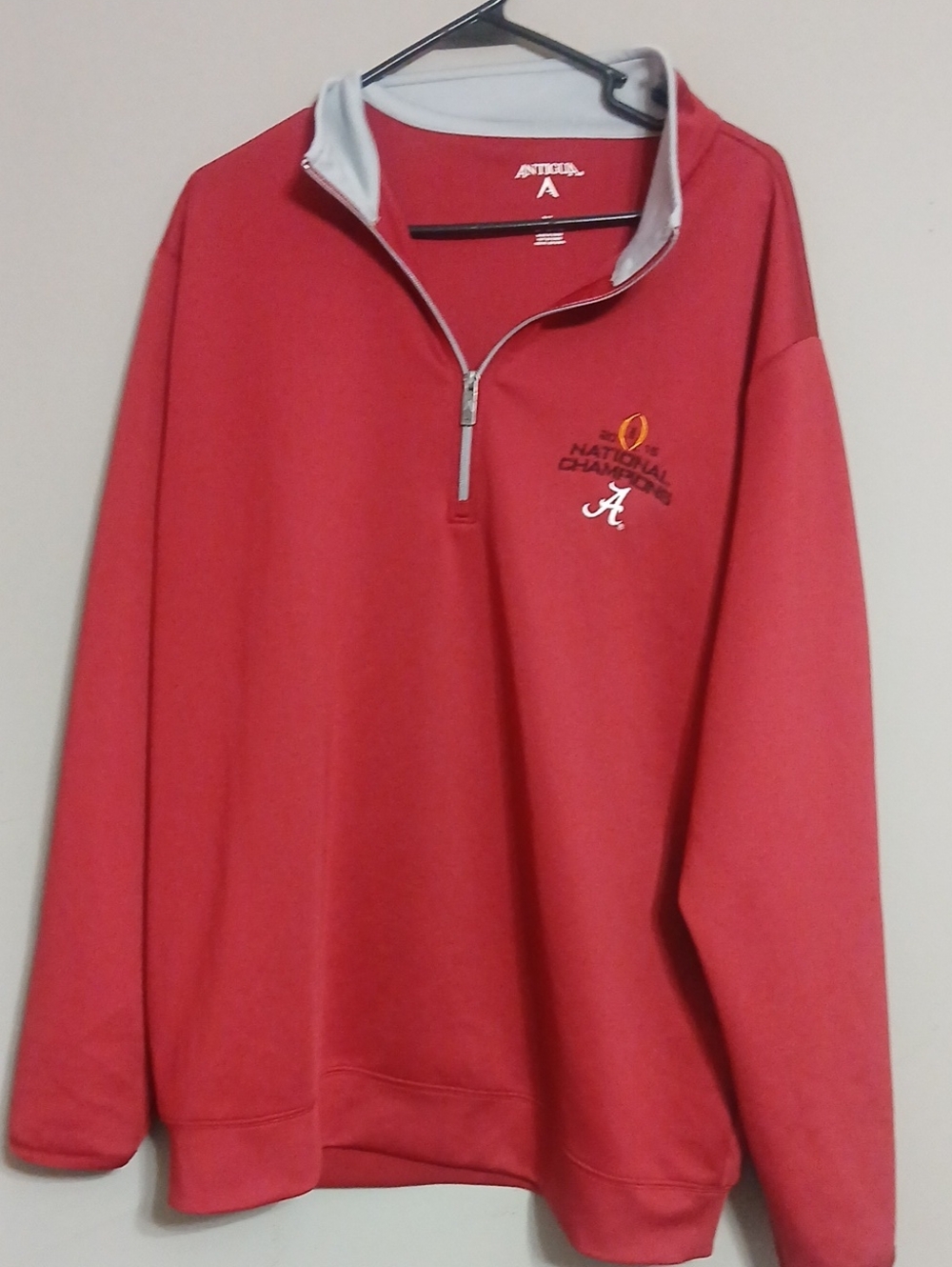 Antigua Alabama Crimson Tide Red 1/4 Zip Pullover